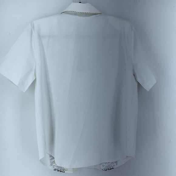 Vtg Saint Germain Womens Small Button Up Shirt Nautical Beach USA 90’s Deadstock - Picture 5 of 7